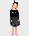 Den Goda Fen Verkleedkledij Black Cat Jurk met diadeem - 98-104cm - 2-4 jaar