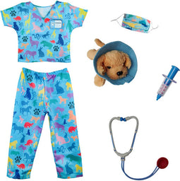 Den Goda Fen Verkleedkledij Dierenarts - Kostuum met accessoires - 110-116cm - 5-6 jaar - Multi