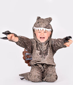 Den Goda Fen Verkleedkledij Dinosaurus Kostuum Spinosaurus - 98-104cm - 3-4 jaar - Bruin