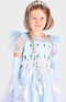 Den Goda Fen Verkleedkledij Frozen Prinses Jurk - 98-104cm - 3-4 jaar - Blauw
