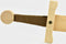 Den Goda Fen Verkleedkledij Houten Speelzwaard - 50cm - Beige
