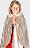 Den Goda Fen Verkleedkledij Lovertjes Fee - Cape, haarband en wand - 3-8 jaar - Goud