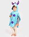 Den Goda Fen Verkleedkledij Monster - Mini cape met capuchon - 86-110cm - 1-4 jaar - Blauw