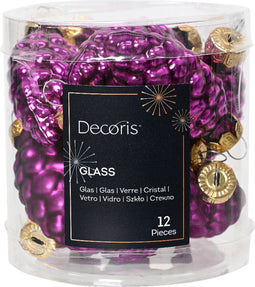 denappel glas d2.5h6 cm vlt 12st kerst
