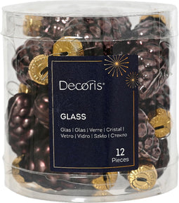 Denappel glas d2.5h6 cm z.trffl 12st
