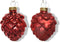 Denappel glas d5h7 cm kerstrood 6st