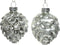 Denappel glas d5h7 cm zilver 6st