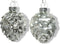 Denappel glas d5h7 cm zilver 6st