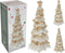 Denneboom creme 8x8x16 cm 2ass kerstversiering