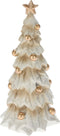 Denneboom creme 8x8x16 cm 2ass kerstversiering