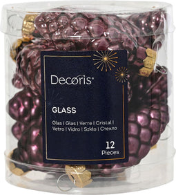 Dennenappel glas d2.5h6 cm d.mv 12st