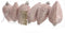 Dennenappel plastic glitter hang diameter 4.5x8cm poederroze