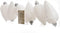 Dennenappel plastic glitter hang diameter 4.5x8cm winterwit