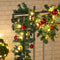 Dennenslinger/dennen guirlandes met kerstballen en licht 500 cm - binnen / buiten - Kerstslingers