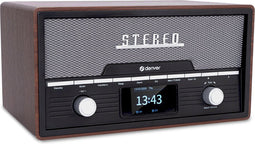 Denver DAB Radio CD Speler - Retro Radio - Bluetooth - 20 voorkeuzezenders - DAB /FM / AUX - MDA525 - Darkwood