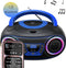 Denver Draagbare DAB Radio CD Speler Kinderen - Bluetooth - Lichteffecten - Boombox - AUX - FM - TDB212BLUE