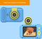 Denver Kindercamera Full HD - Flip Lens voor Selfies - 40MP - Digitale Camera Kinderen - Foto en Video - Spelletjes - KCA1351 - Blauw