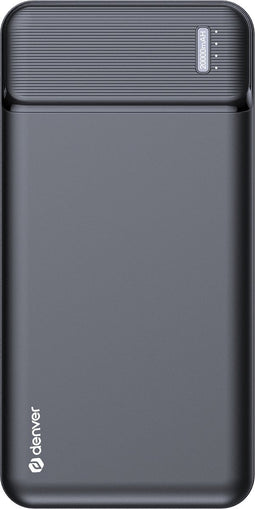 Denver Powerbank 20000 mAh - Met batterij indicator - USB - Micro USB - Universele Powerbank voor o.a. Apple iPhone / Samsung - Zwart - PBS20007