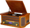 Denver Retro Platenspeler - Ingebouwde Speakers en Versterker - DAB Radio - Radio CD Speler - MRD51 - Hout