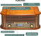 Denver Retro Platenspeler - Ingebouwde Speakers en Versterker - DAB Radio - Radio CD Speler - MRD51 - Hout