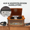Denver Retro Platenspeler - Ingebouwde Speakers en Versterker - DAB Radio - Radio CD Speler - MRD51 - Hout