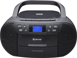 Denver TDC-280 - Boombox - DAB - FM - Radio - CD speler - Cassette - AUX input - Klok - Wekker - Zwart