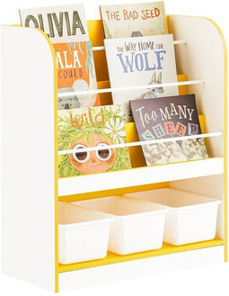 SoBuy KMB108-G - Kinderboekenkast - 3 Vakken - Wit