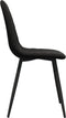 vidaXL - Eetkamerstoelen - 2 - st - fluweel - zwart