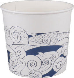 DEPA® Bak - Karton/PE - 1890ml - 64oz - food bucket - wit/Blauw - 50 stuks