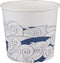 DEPA® Bak - Karton/PE - 1890ml - 64oz - food bucket - wit/Blauw - 50 stuks