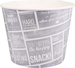 DEPA® Bak - Karton/PE - 3800ml - 150oz - Ø214mm - food bucket - 168mm - wit/grijs - 25 stuks