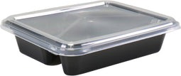 DEPA® Bak - PP - 3-vaks - menubak - 227x178x49mm - zwart/transparant - 10 stuks