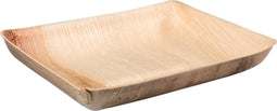 DEPA® Bord - rechthoekig - 1-vaks - palmblad - 17x14cm - naturel - 25 stuks