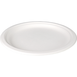Depa® - ® Bord | rond | 1-vaks | bagasse (suikerrietpulp) | Ø26cm | wit | 50 stuks