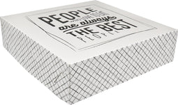 Depa Gebaksdoos | Love to Eat | karton | 34x34x9cm | wit/zwart | 50 stuks