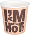 Depa® | Koffiebeker | I´M a HOT cup | Karton + PE | 100ml | 4oz | 60mm | bruin | 1000 stuks