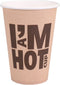 Depa® | Koffiebeker | I´M a HOT cup | Karton + PE | 180ml | 7.5oz | 93mm | bruin | 2000 stuks