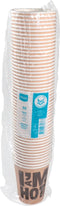 Depa® | Koffiebeker | I´M a HOT cup | Karton + PE | 250ml | 8oz | 92mm | bruin | 1000 stuks