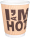 Depa® | Koffiebeker | I´M a HOT cup | Karton + PE | 250ml | 8oz | 92mm | bruin | 500 stuks