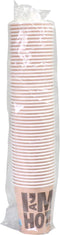 Depa® | Koffiebeker | I´M a HOT cup | Karton + PE | 250ml | 8oz | 92mm | bruin | 1000 stuks