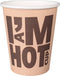 Depa® | Koffiebeker | I´M a HOT cup | Karton + PE | 250ml | 8oz | 92mm | bruin | 1000 stuks