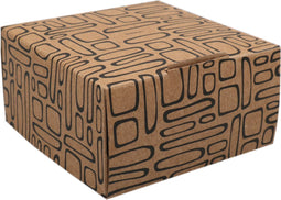 DEPA® Minihamburgerdoos - Mini - kraftkarton - 85x85x45mm - bruin/zwart - 50 stuks