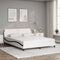 vidaXL - Bedframe - met - hoofdbord - kunstleer - zwart - en - wit - 160x200 - cm
