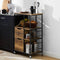 SoBuy FKW111-PF - Keukentrolley - 3 Laden 3 Planken - Bruin 53x37x89 cm