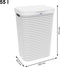 Rotho COUNTRY - Wasmand met Deksel - 55L - Wit