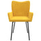 Eetkamerstoelen 2 st fluweel geel