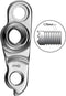 Derailleurdeel marwi union achter pad gh-087 met schroeven m10x10 - ZILVER