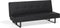 DERBY - Slaapbank 3-zits - Zwart - Kunstleer