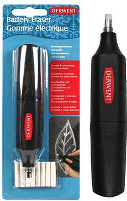 Derwent Elektrische Gum - zwart - 1 stuk en 8 hervulbare gummen