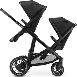 Deryan Evy V2 Kinderwagen - Duo Kinderwagen - Uitbreidbaar - Inclusief extra zitje - Zwart
